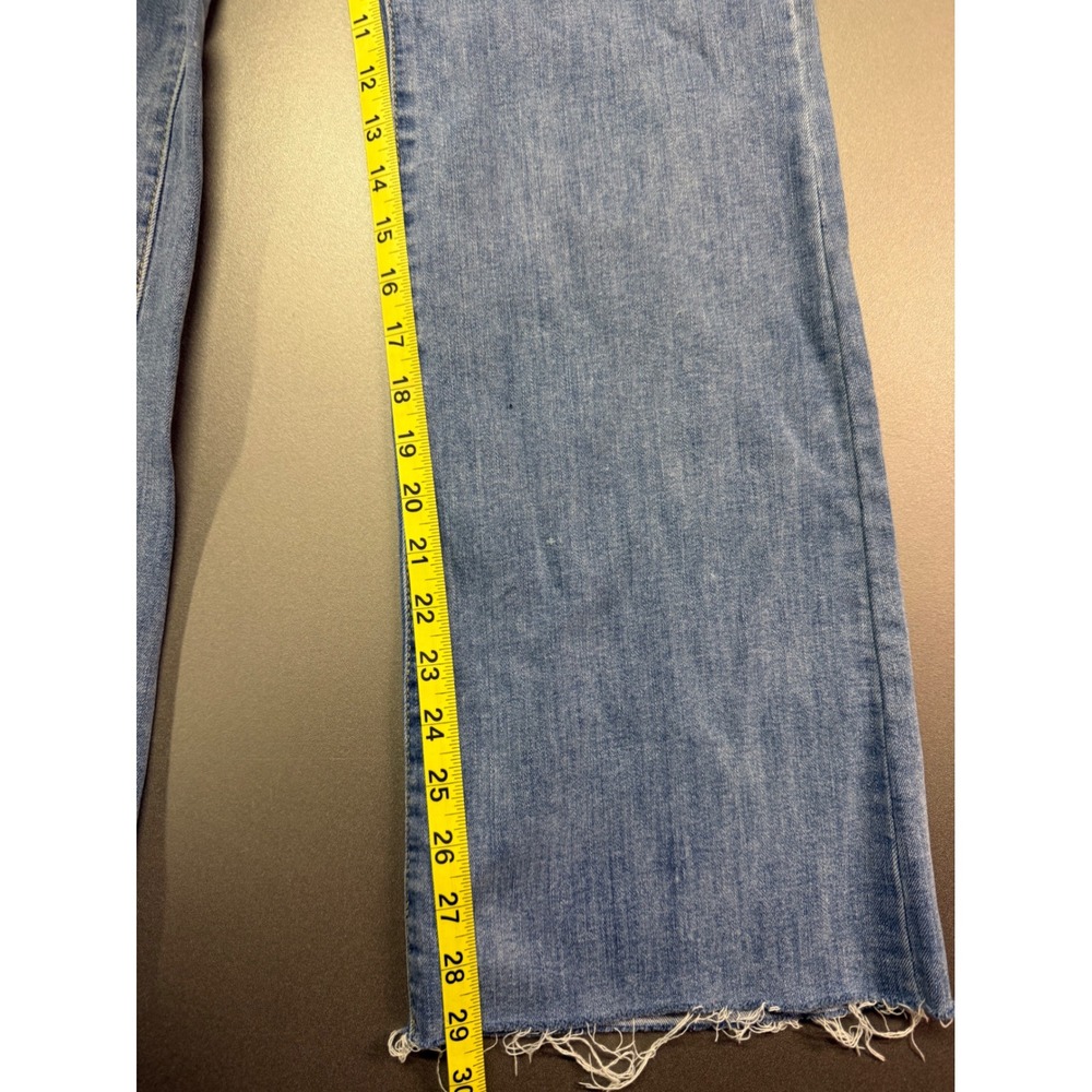 INC International Concepts Womens Size 14 Bootcut Jeans Medium Wash Raw Hem Gold - Picture 3 of 7